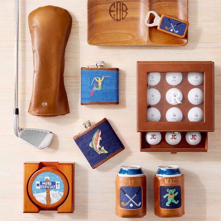 Smathers & Branson Needlepoint Can Cooler | Mark and Graham