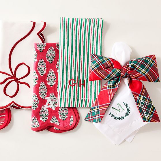 Hemstitch Dinner Napkins, Set of 4