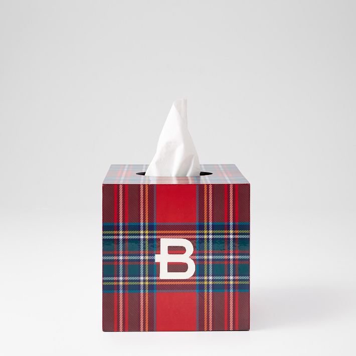 Mark & Graham Lacquer Tartan Tissue Box Cover - Thumbnail 2