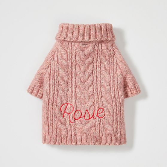 Chunky Cable Knit Dog Sweater