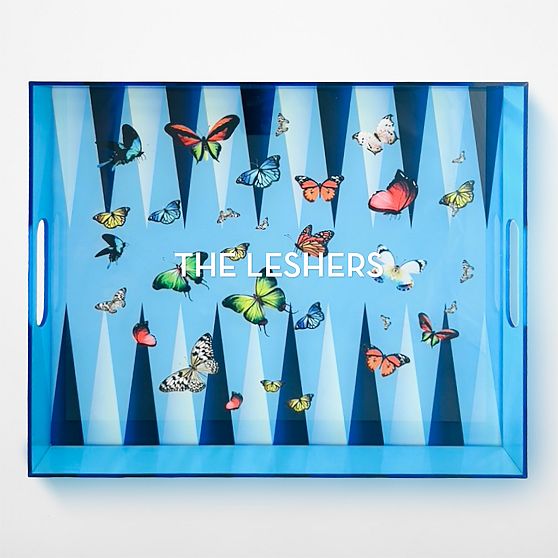 Acrylic Butterfly Backgammon Game Tray​