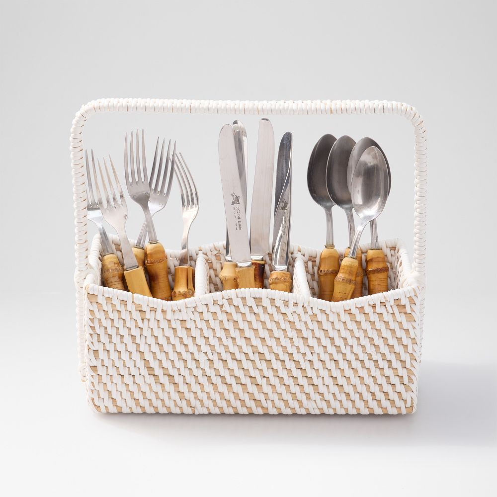 Chatham Woven Rattan Flatware Caddy