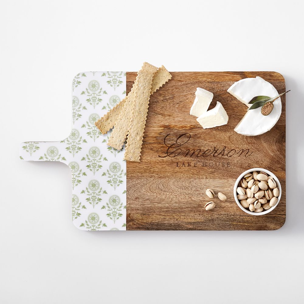 Wood and Enamel Handled Cheese Board