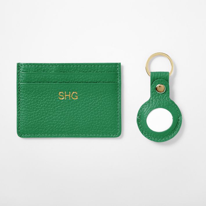 Leather Card Case & AirTag Keychain Set | Mark and Graham