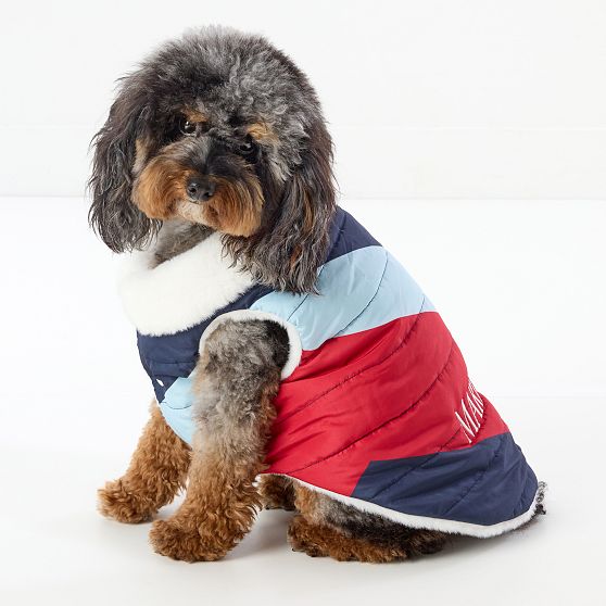 Quilted Puffer Fleece Lined Dog Jacket