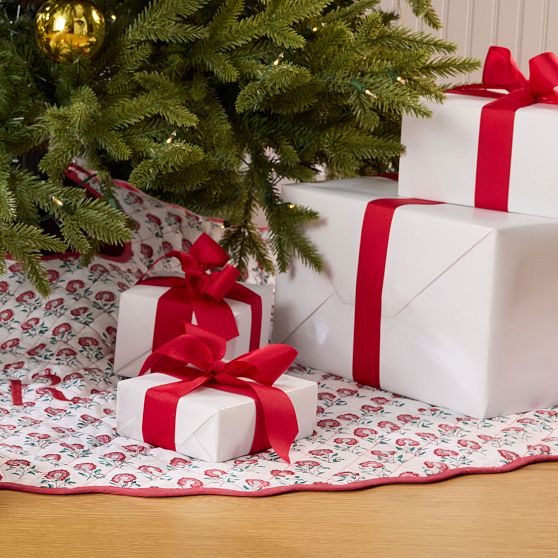 Block Print Quilted Tree Skirt