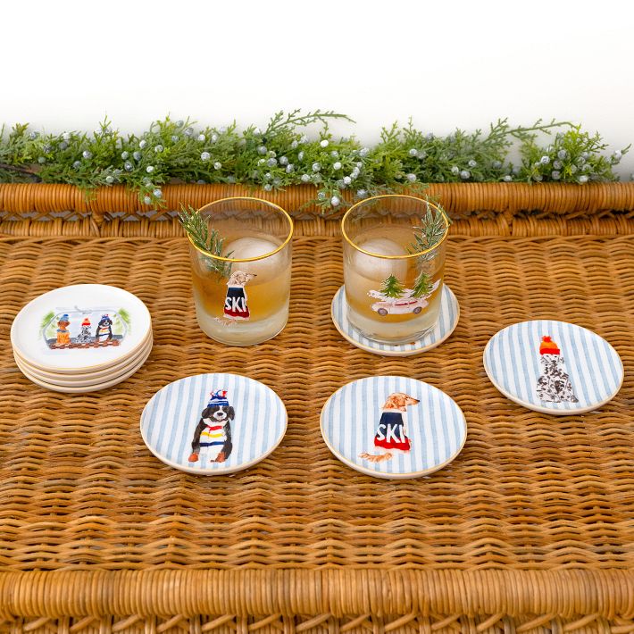 Mark & Graham x Gray Malin Après Ski Coasters, Set of 4