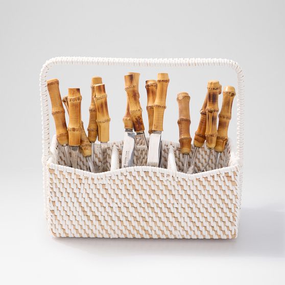 Chatham Woven Rattan Flatware Caddy
