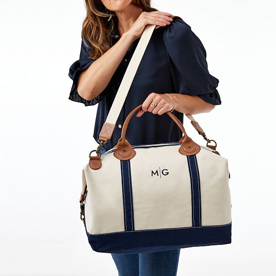 Embroidered Canvas Overnighter