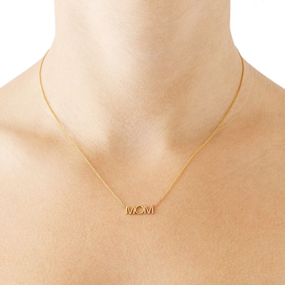Maya Brenner Pendant Necklace, "Mom"