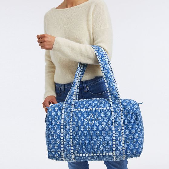 Block Print Quilted Weekender