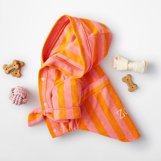 Cabana Stripe Terry Dog Robe