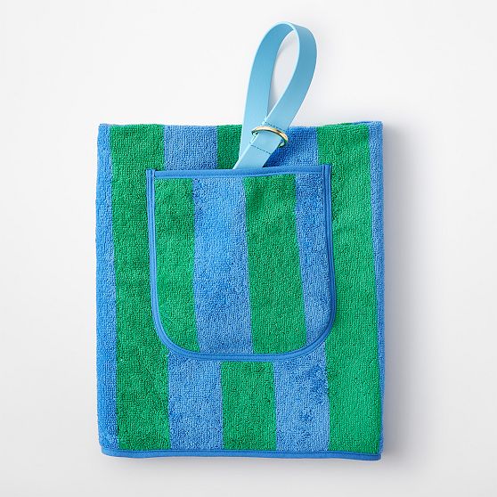 Cabana Stripe Terry Dog Towel