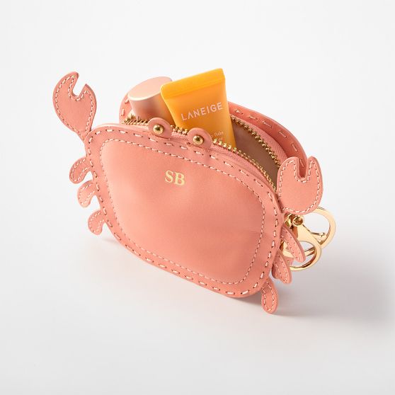 Crab Zip-Pouch Bag Charm