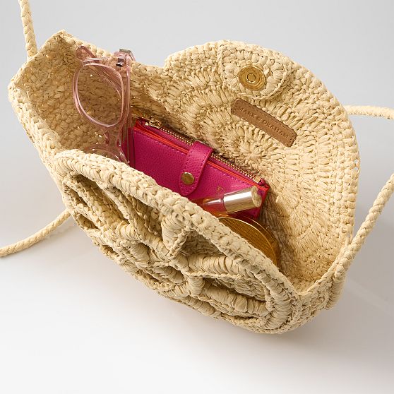 Handwoven Raffia Nautilus Crossbody