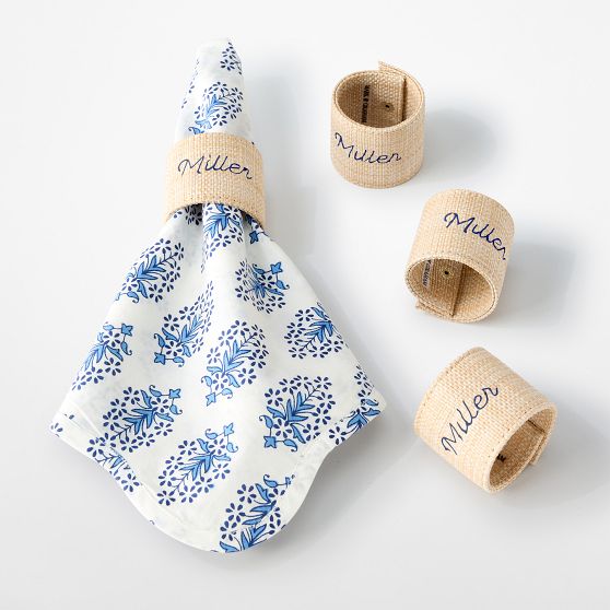 Montauk Raffia Napkin Rings, Set of 4