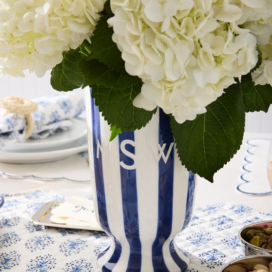 Striped Ceramic Vase