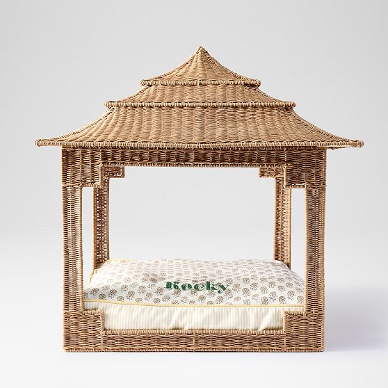 All-Weather Wicker Pagoda Dog Bed