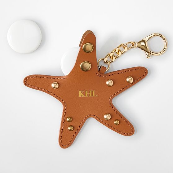 Leather Starfish AirTag Bag Charm