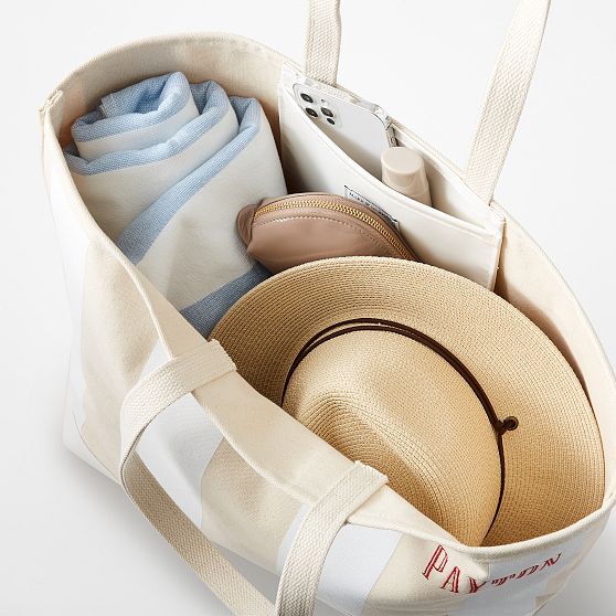 Mark &amp; Graham x Steele Striped Canvas Tote