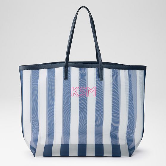 Cabana Stripe Mesh Tote