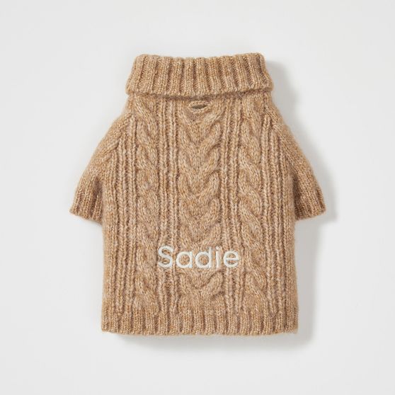 Chunky Cable Knit Dog Sweater