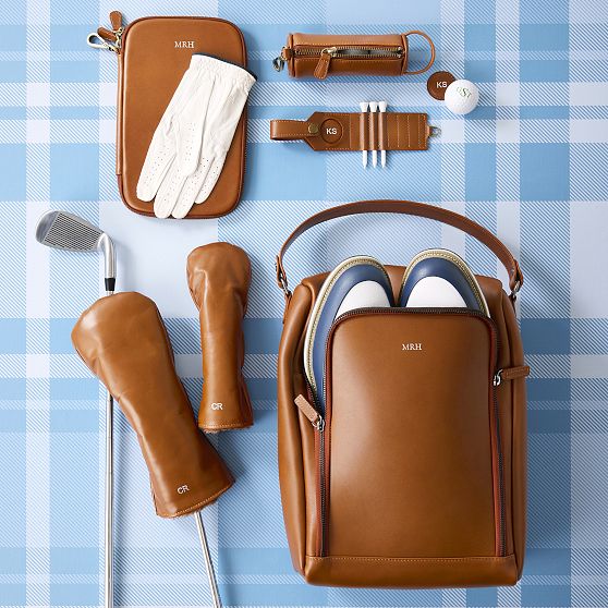 Graham Leather Golf Ball Pouch and Tee Set