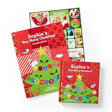 "My Very Merry Christmas" Personalized Children's Book and Sticker Gift Set