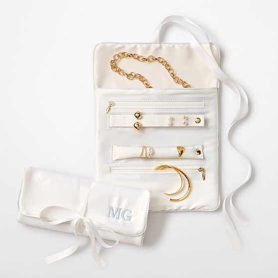 Satin Jewelry Roll Up