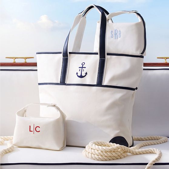 Coated Canvas Travel Pouch