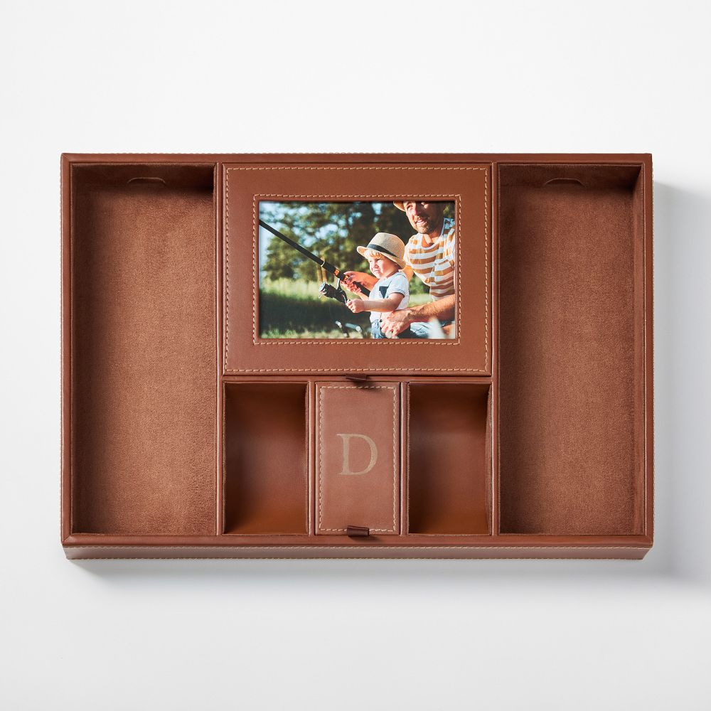 Leather Photo Valet Tray by Mark & Graham