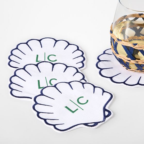 Sea Shell Coasters, Set of 4