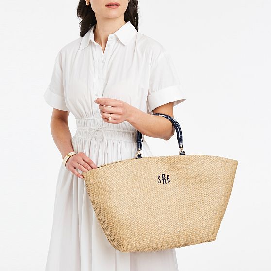 Waterproof Raffia Bamboo Tote