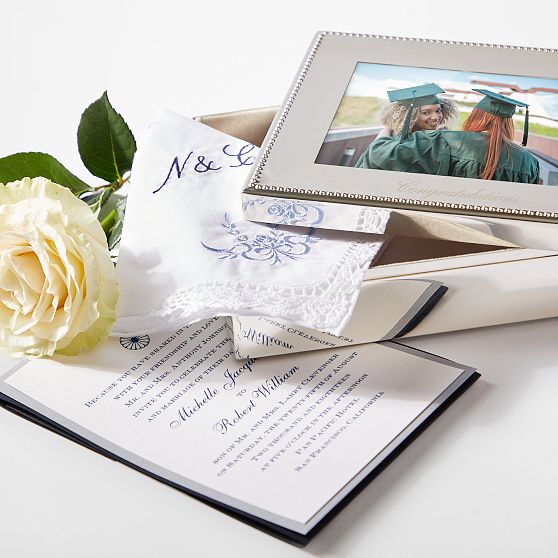 Celebration Beaded Photo Keepsake Box