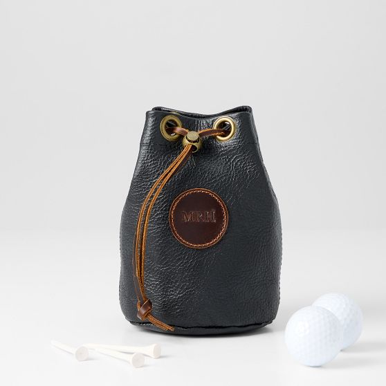 Leather Golf Ball Pouch