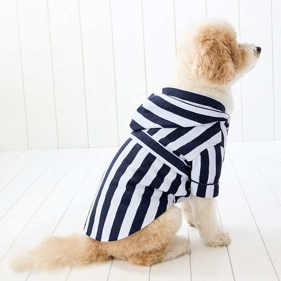 Cabana Stripe Terry Dog Robe