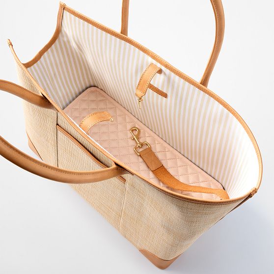 Montauk Raffia Dog Carrier Tote
