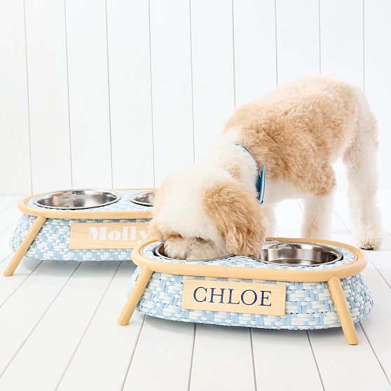 Woven Rattan Pet Feeder