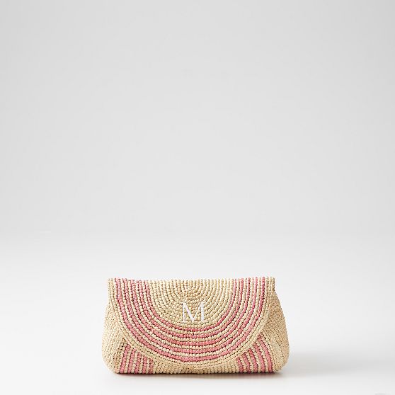 Coronado Handwoven Raffia Clutch