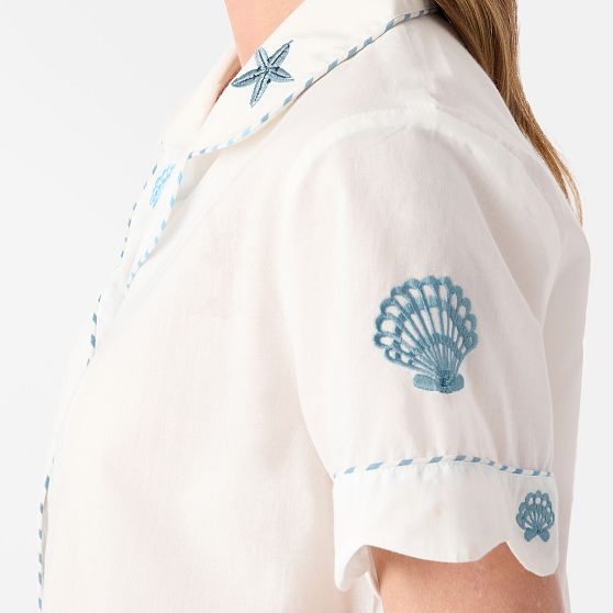 Embroidered Coastal Short Pajama Set​