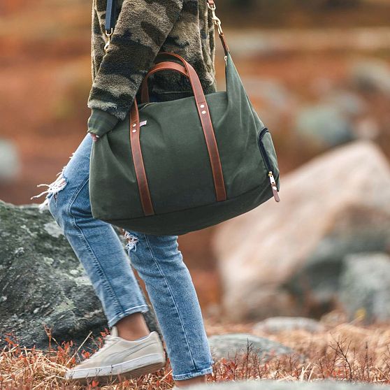 Hudson Sutler Waxed Canvas and Leather Weekender