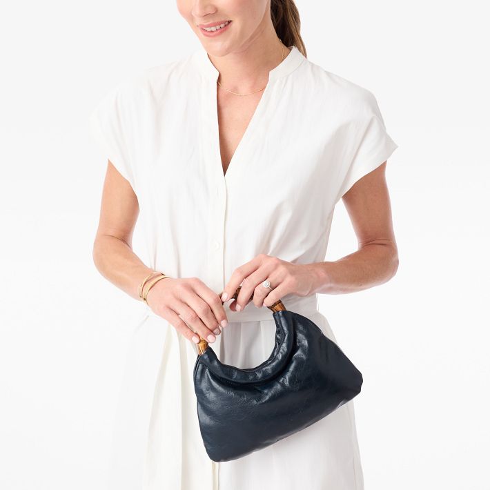 Gabriella Italian Leather Bamboo Handbag | Mark and Graham