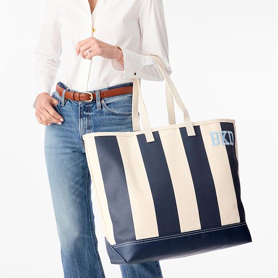Mark &amp; Graham x Steele Striped Canvas Tote