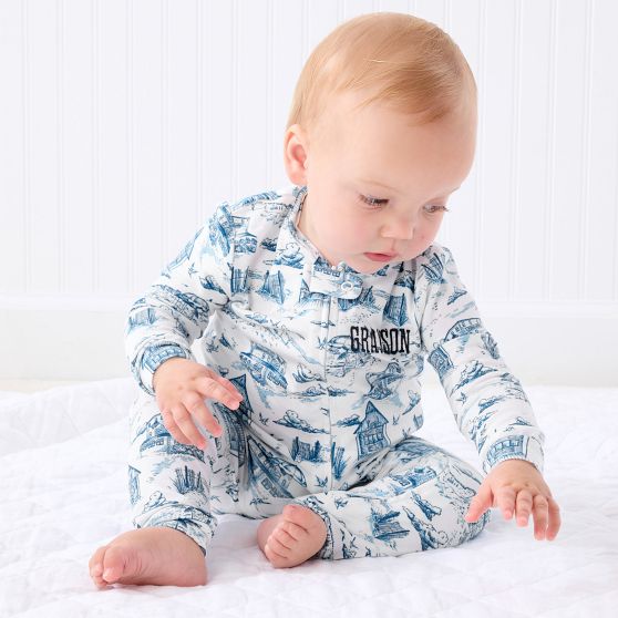 Baby One-Piece Patterned Pajamas