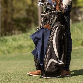 Holtz Leather Golf Towel, Monogrammed | Mark and Graham