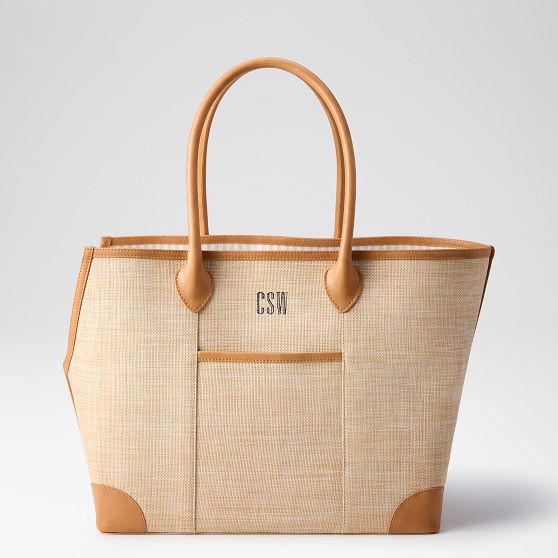 Montauk Raffia Dog Carrier Tote