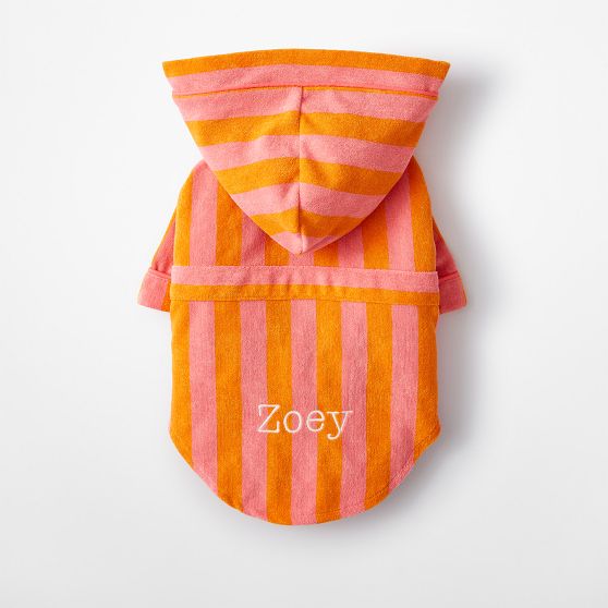Cabana Stripe Terry Dog Robe