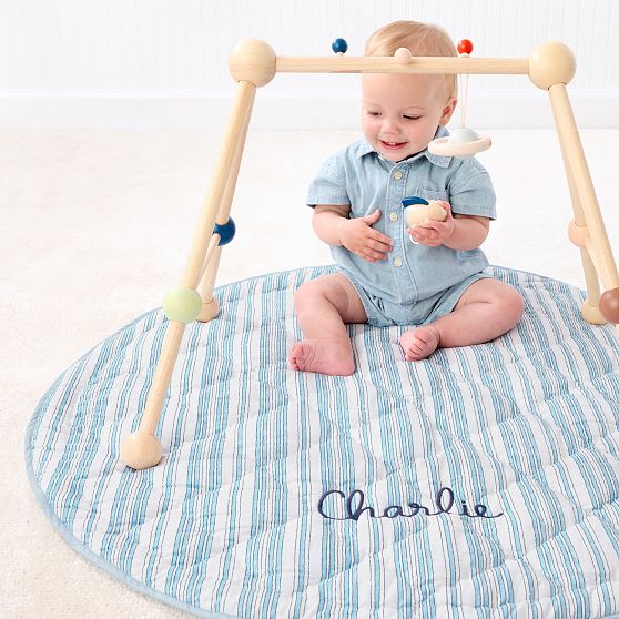 Block Print Quilted Play Mat