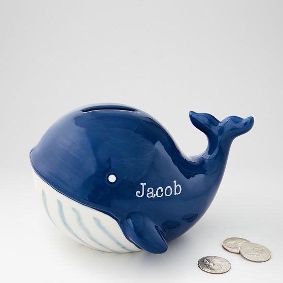 Hand Painted Ceramic Coin Bank