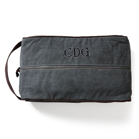 Waxed Canvas Travel Shoe Bag
